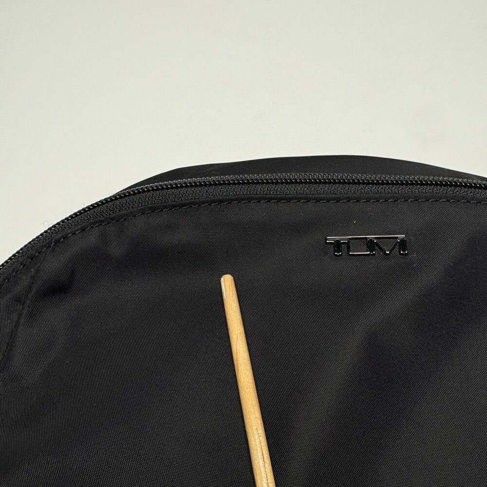 TUMI Voyageur Just in Case Black Nylon Backpack Monogrammed "SJN" - Picture 11 of 12